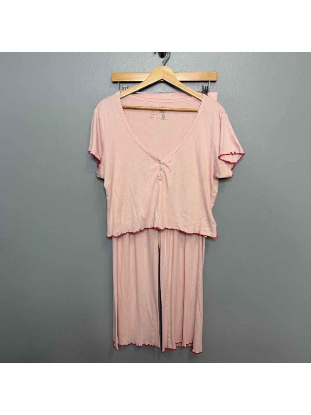 JOIE organic cotton heart pajama set size M